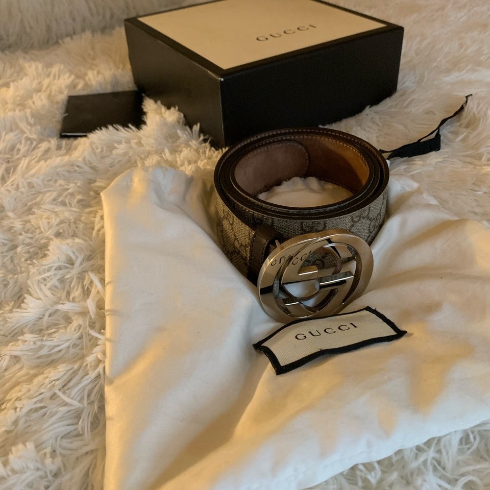 Mens Gucci Supreme Canvas Belt